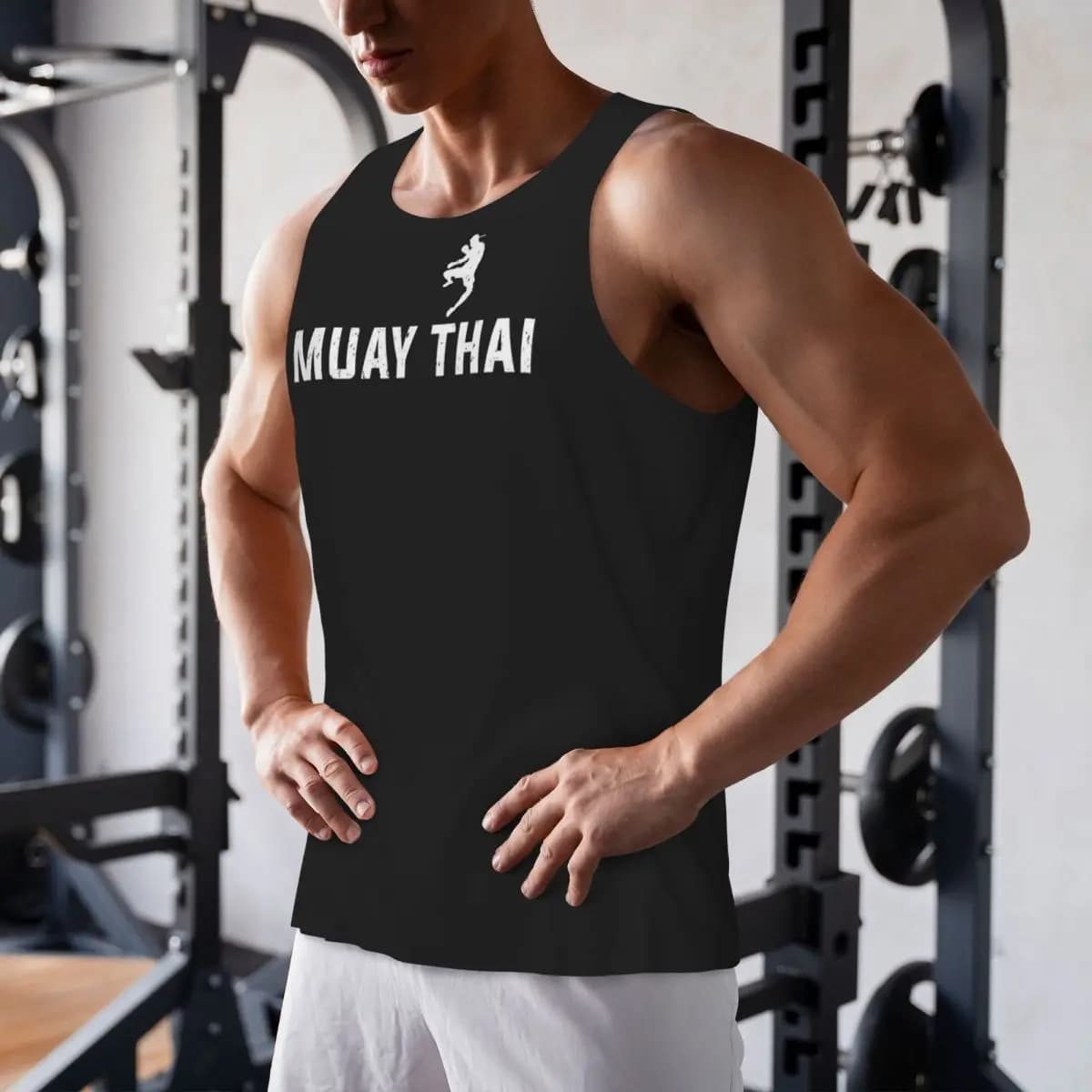 Muay Thai Gloves Quick Drying Thailand Boxing Fighter College Gym Tank Sleeveless Shirt Breathable vest for bodybuilding