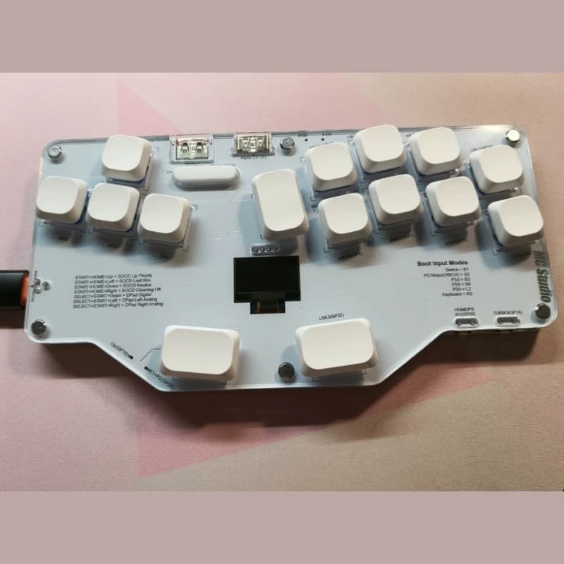 MCstudio Fighting Keyboard Customized Wired RGB Hot Swap Raspberry Pi Chip 15 Key Ergonomic Joystick PS Gaming Keyboard Gift