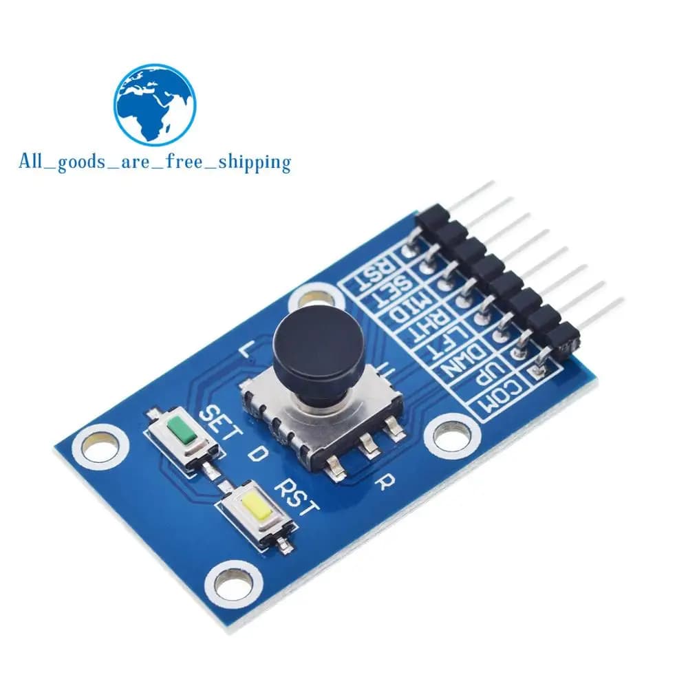 Modulo pulsante di navigazione a cinque direzioni TZT per gioco MCU AVR Tastiera indipendente con joystick a bilanciere 5D per modulo joystick Arduino