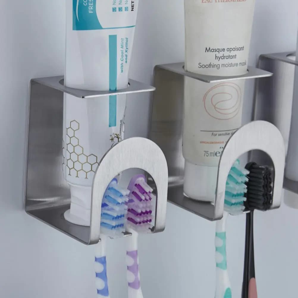 Stainless Steel Multifunction Toothbrush holder, Electric Toothbrush holder, Anti-rust, Waterproof, Space saving