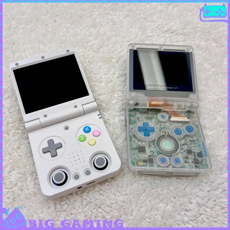 Console di Gioco Portatile Retro Miyoo Flip V2, Scheda GBA 64GB, Schermo IPS 3.5", Simulatore di Controllo Giochi H5wifi, Visione Video e Ascolto Musica
