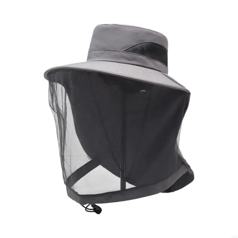MultiPurpose Outdoor Sun Cap With Insect Proof Head Net Fisherman Hat For Camping And Fishing Beekeeping Y166