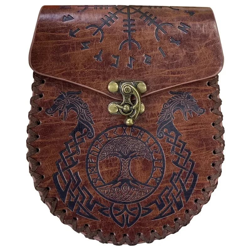 Sacchetto dei soldi vichingo medievale borsa Cosplay cintura appesa marsupio borsa dei dadi in pelle Unisex portamonete accessori per feste Prop