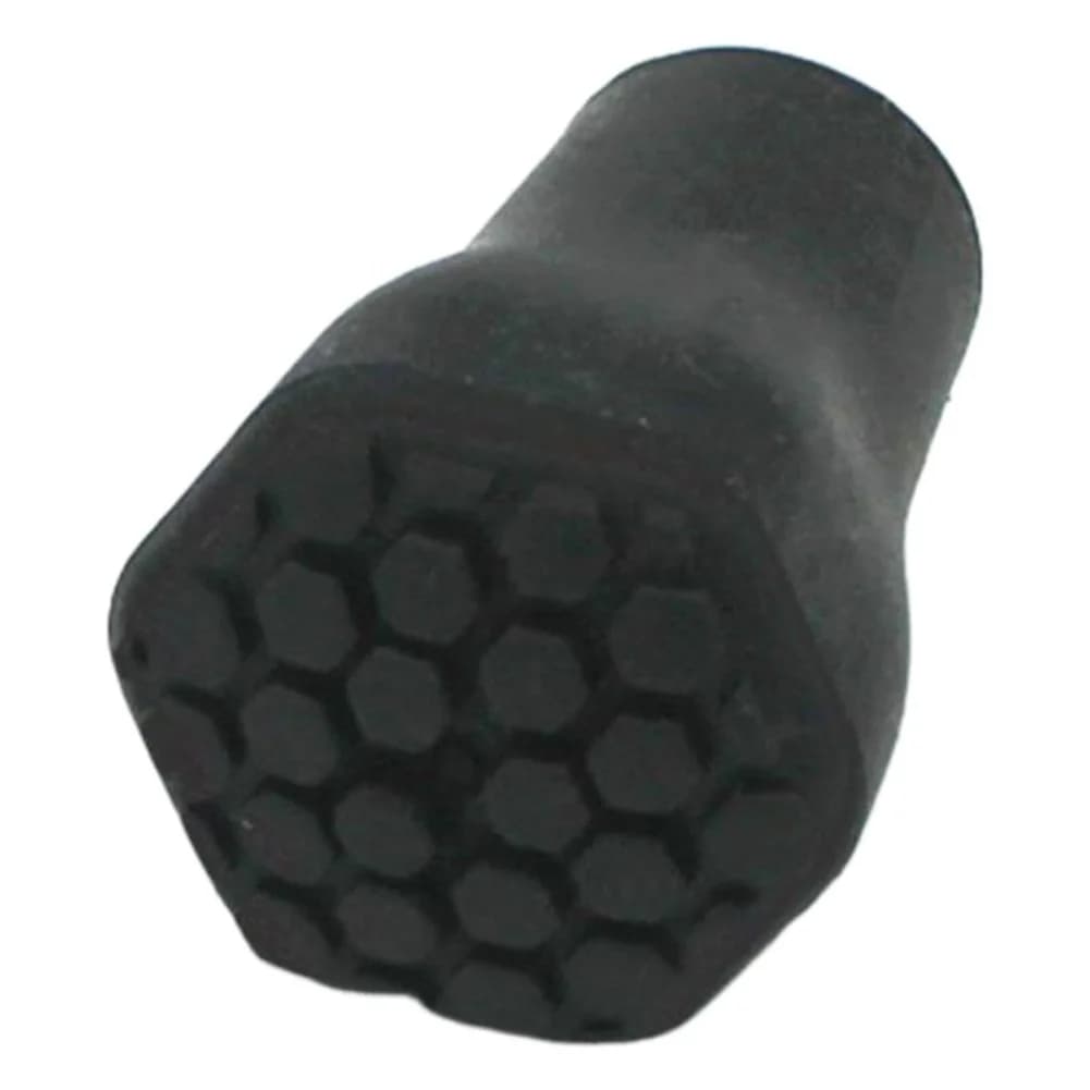 10Pcs Anti Slip Hexagonal Trekking Pole Tips For Hiking Poles Rubber Foot Covers Protectors For Outdoor Walking Gear Black Set