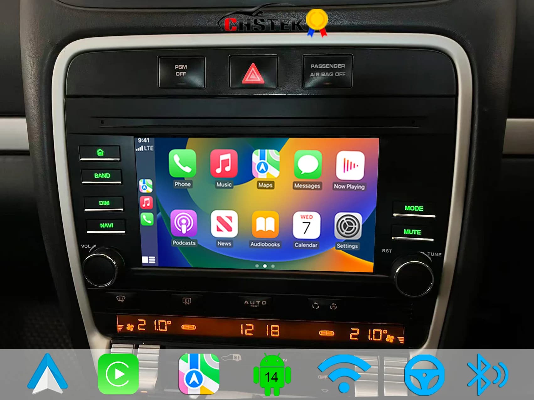 CHSTEK Android 14 Car Radio Carplay For Porsche Cayenne 9PA 955 957 2002-2010 GPS Multimedia Player WIFI 4G Bluetooth Autoradio