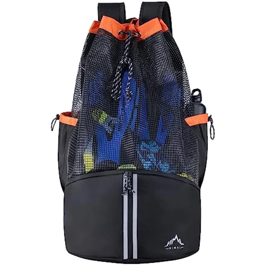 Borsa per Immersioni Subacquee XL, Zaino in Rete per Attrezzatura da Immersione e Snorkeling, Contiene Maschera, Pinne e Boccaglio