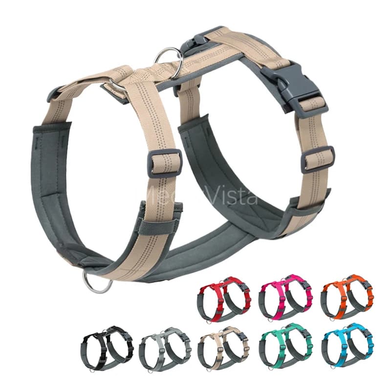 Set Pettorina e Guinzaglio Anti-Fuga per Cani, Riflettente, Regolabile, Imbottito, Tipo H, per Cani di Taglia Grande come Labrador e Husky