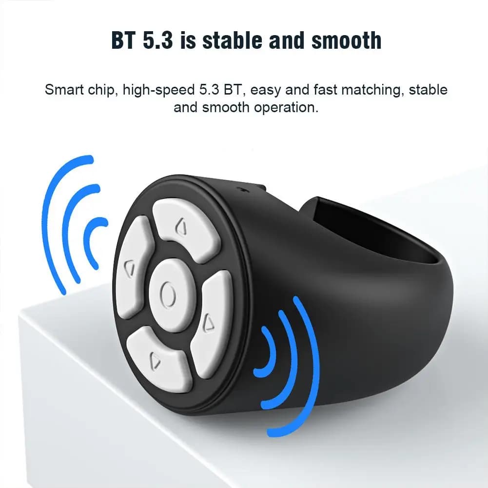 ABS Bluetooth Ring Remote Controller universale per smartphone/tablet/fotocamera Autoscatto per girapagina TikTok per eBook
