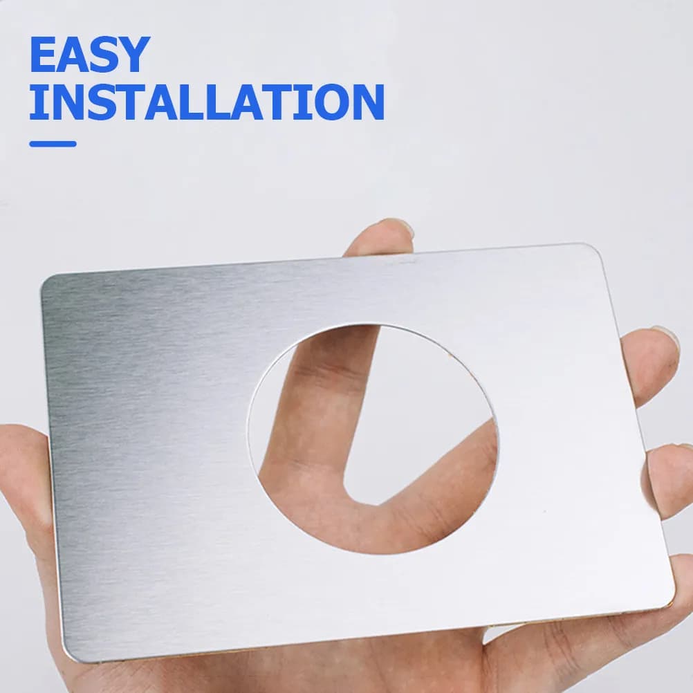 8Pcs Stainless Steel Door Knob Reinforcement Plates for Deadbolt Cover Repair Fill Gap on Wooden Metal Doors Door Hole