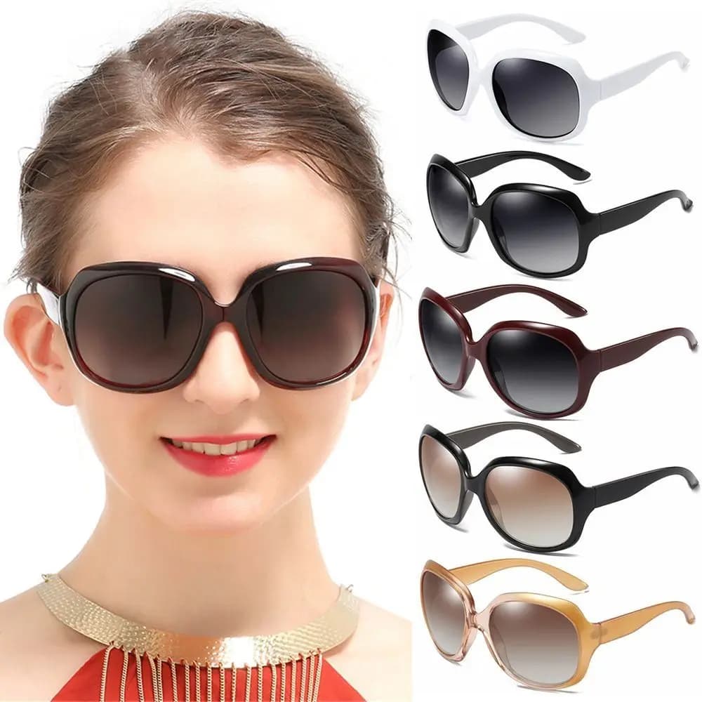 Occhiali da sole classici da donna, quadrati, con protezione UV 400, oversize, con montatura ellittica, occhiali da sole da guida per donna e uomo