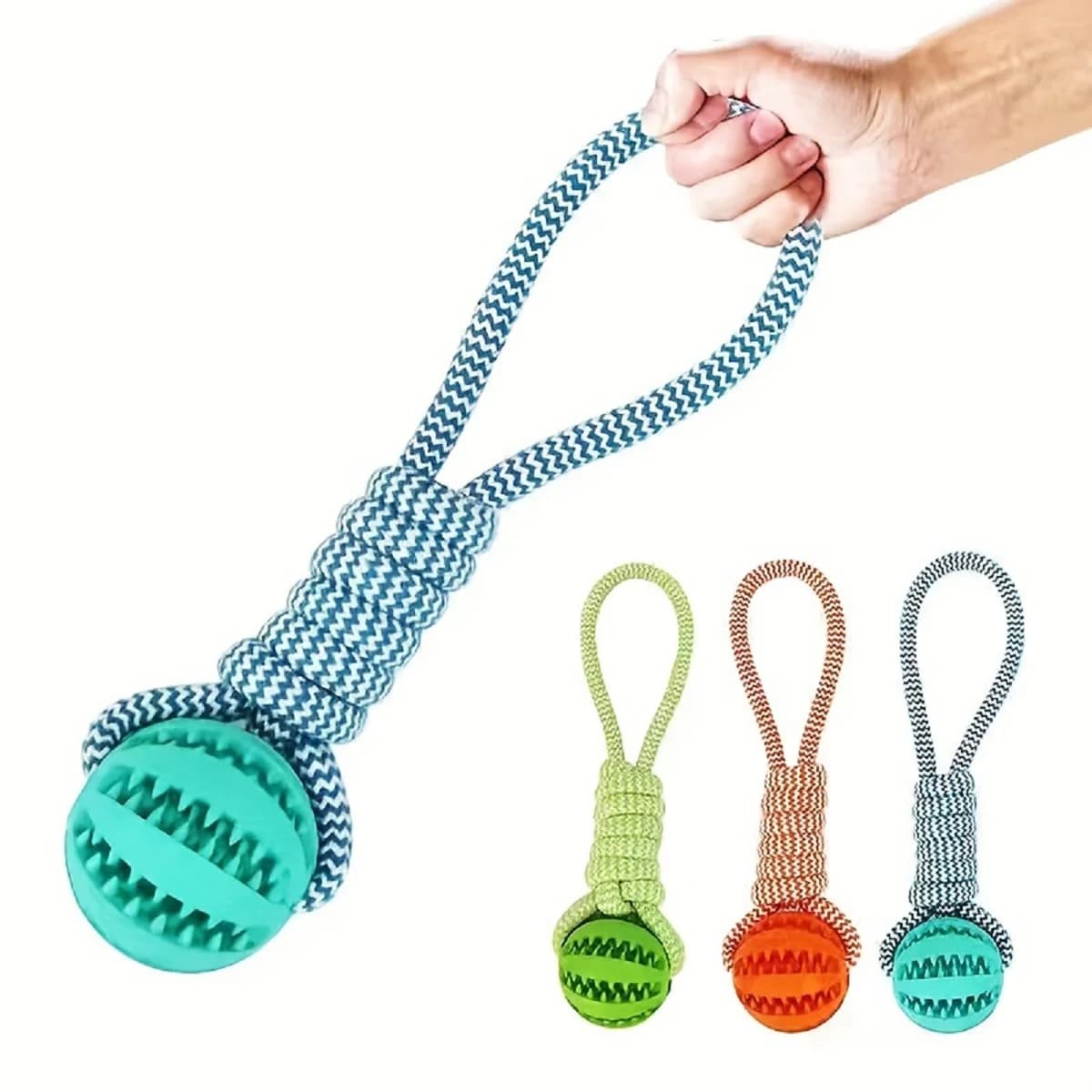 Pet Toy Dog Chewing Resistant Cotton Corda Hand-Pulled Sweetheart Ball Dig and Teeth Cleaning Ball Interactive Educational Toy for Dog Training