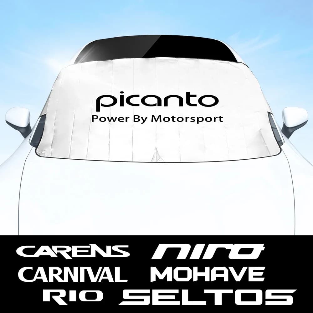 Auto Parabrezza Copertura Parasole Ombrellone Accessori Auto Per Kia PICANTO RIO CARNIVAL SELTOS MOHAVE CARENS NIRO CERATO VENGA K5