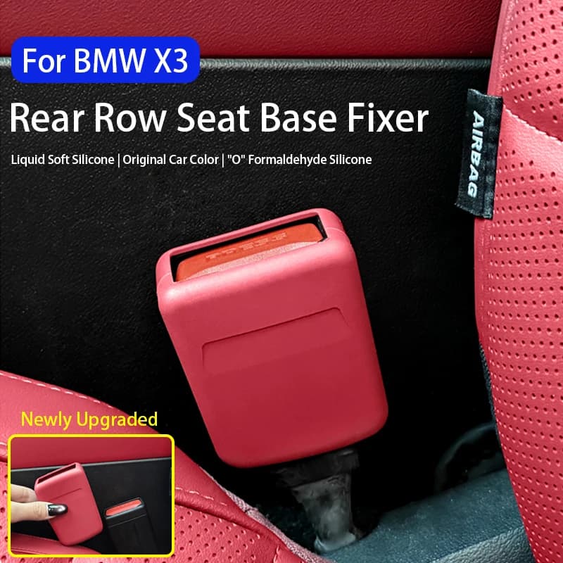 For BMW X3 Car Rear Seat Belt Base Fixer Anti Scratch Silicone Seat Belt Buckle Cover Protector Interior Accessories
