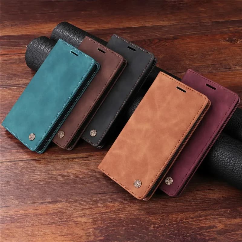 Wallet Flip Case on For Xiaomi Poco X7 M7 Pro 5G C75 PocoX7 PocoC75 4G Cover Suction Cup Leather Stand Phone Protective Bags
