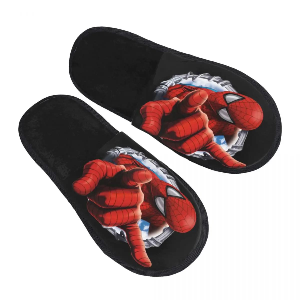 Custom Spider-Man home Slippers, comfortable memory foam slippers, slip-on for the bedroom.