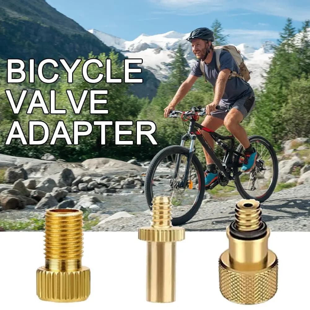 Adattatore per valvola di trasferimento pneumatici per ruote da bicicletta 3 pezzi SV AV DV per pompa per pneumatici da strada e MTB