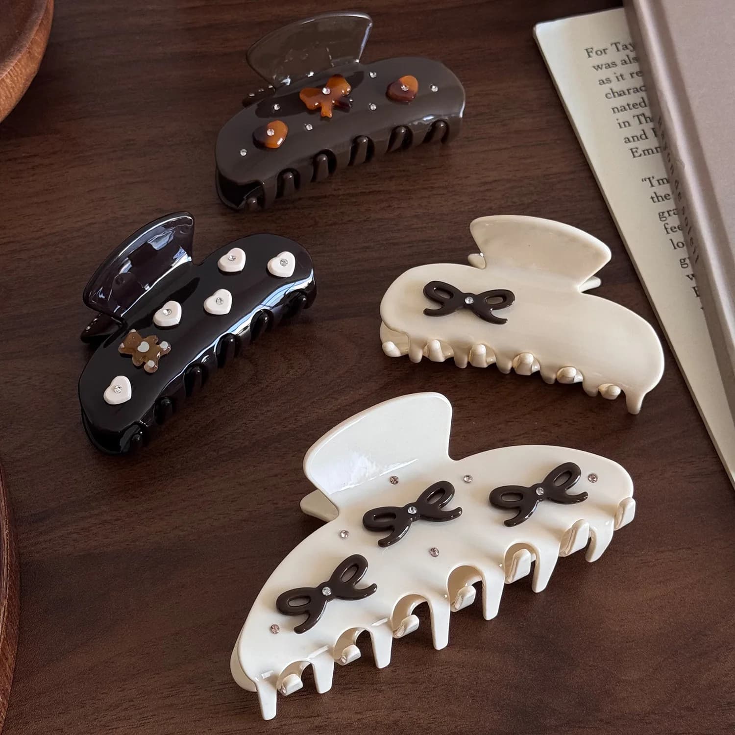New Bearing Shape Hair Spring with Geometric Flake, Cute Cute Accessories for Girls