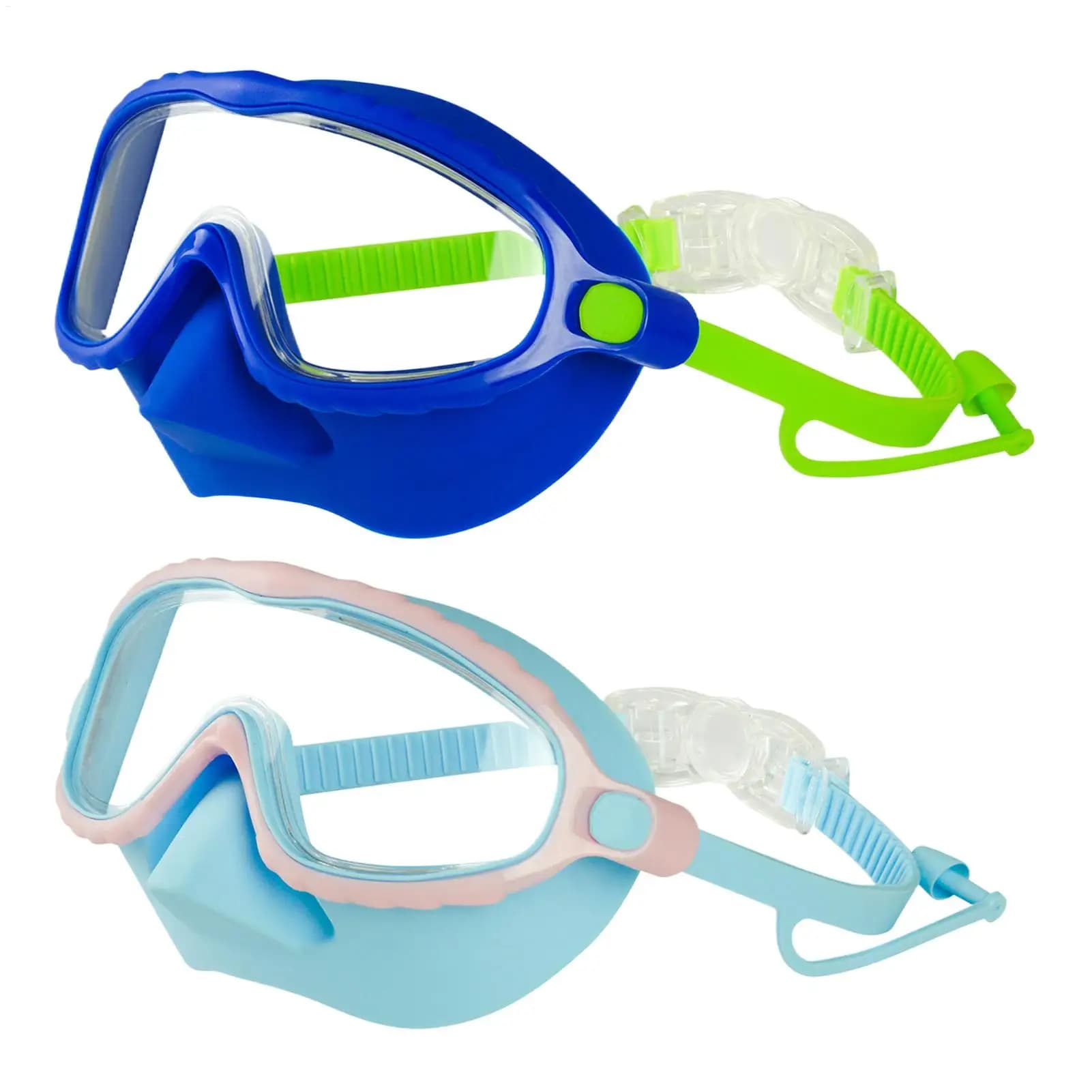 Snorkeling mask for children Swimwear with large frame with nose cover UV anti-fog cover Adjustable hood for outdoor water sports