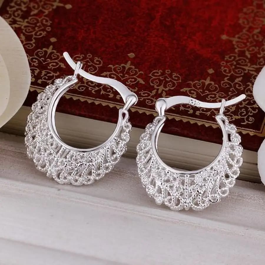 fascino orecchini in argento puro 925 gioielli di fidanzamento da donna nobile bella moda gioielli con orecchini da festa solidi