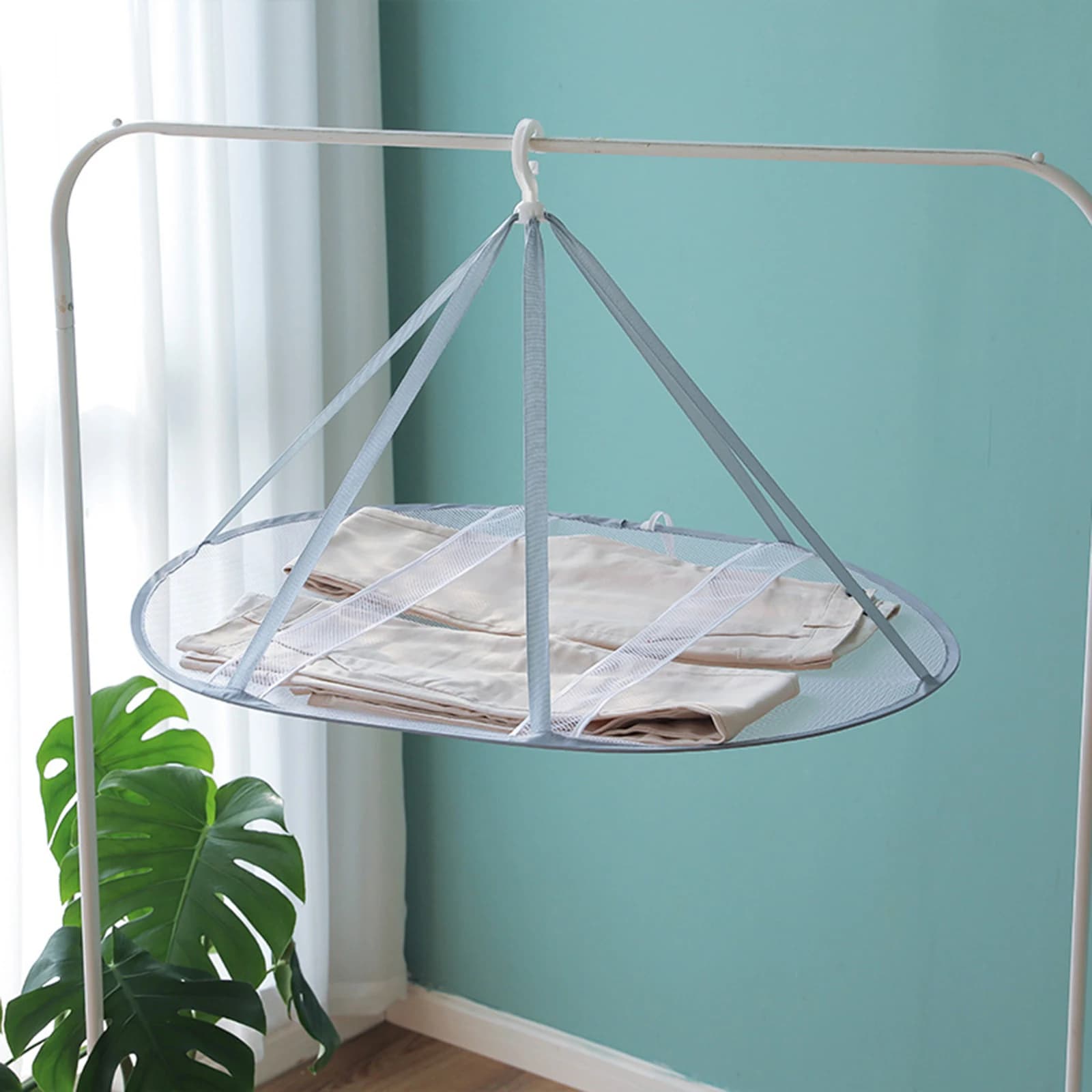 Stendino for sweaters Net clothes Laundry hanging Rack in net Socks Swimwear Toys Coat Dresses Multipurpose clothes for interior and exterior