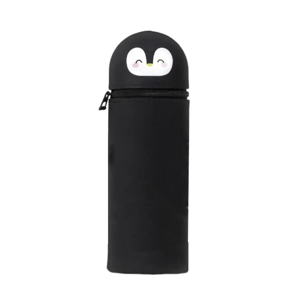 1pc astuccio pieghevole in silicone resistente allo sporco organizzatore di cancelleria coniglio squalo contenitore per penne resistente alla rottura per studenti