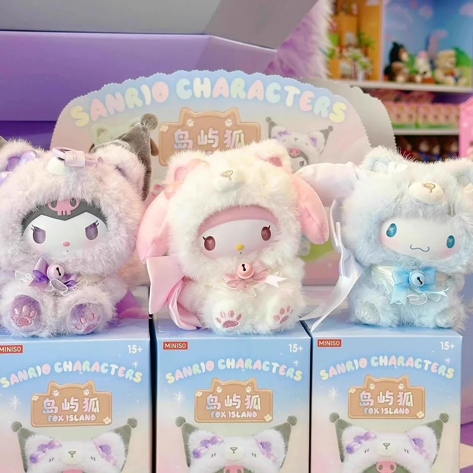 Nuovi Giocattoli in Vinile della Serie Anime Fox Island, Portachiavi Carini di Hello Kitty, Kuromi, Cinnamoroll, Regalo Trendy, Oggetti da Collezione Cartoon