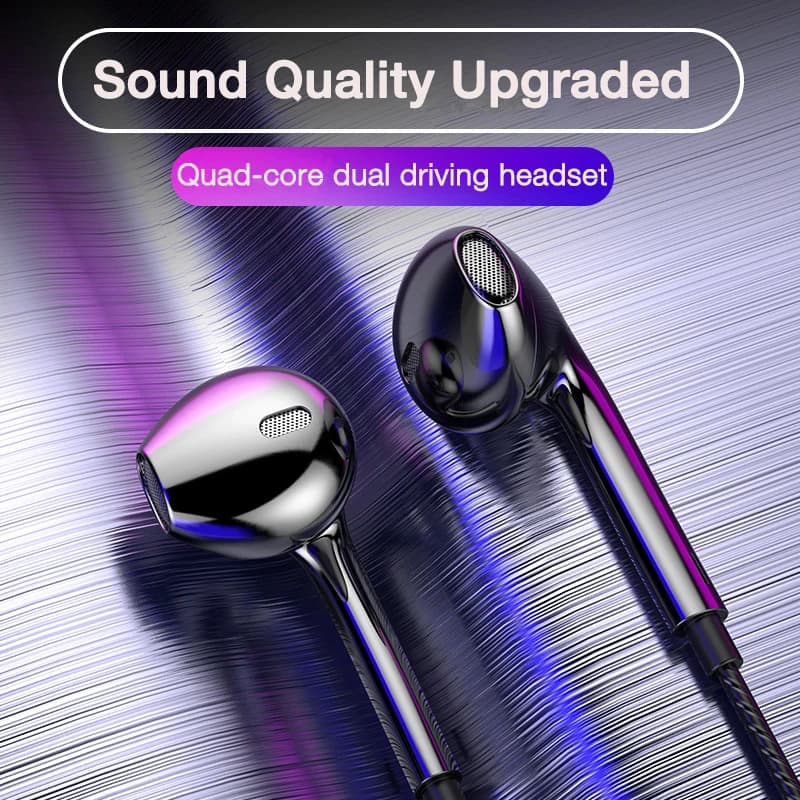 Cuffie cablate da 3,5 mm, auricolari in-ear con microfono, auricolari stereo con bassi potenti, controllo in linea per telefoni