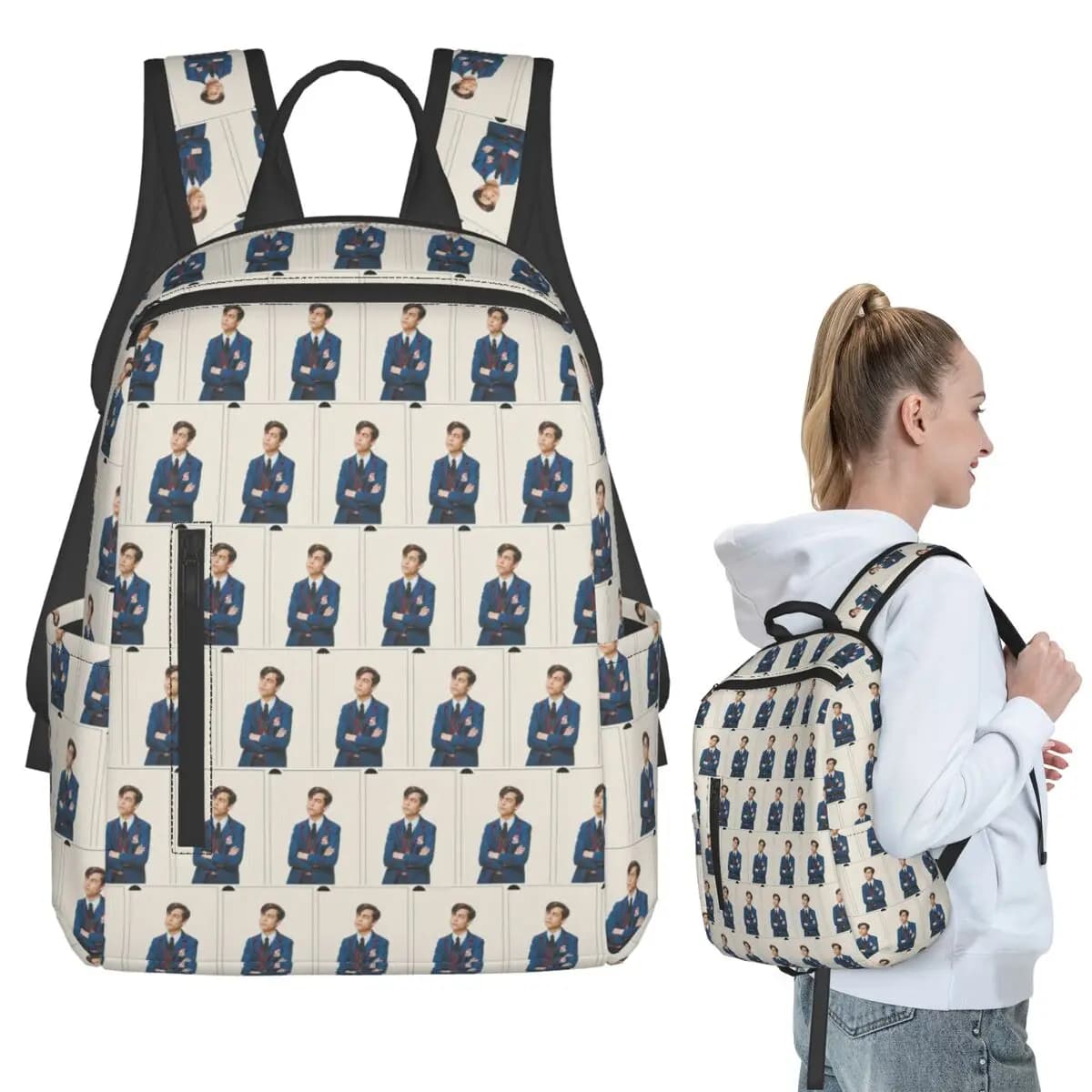 Five Hargreeves The Umbrella Academy Zaino per studenti Borsa per libri Borsa per la scuola per bambini Borse a tracolla per laptop Ragazzi Ragazze