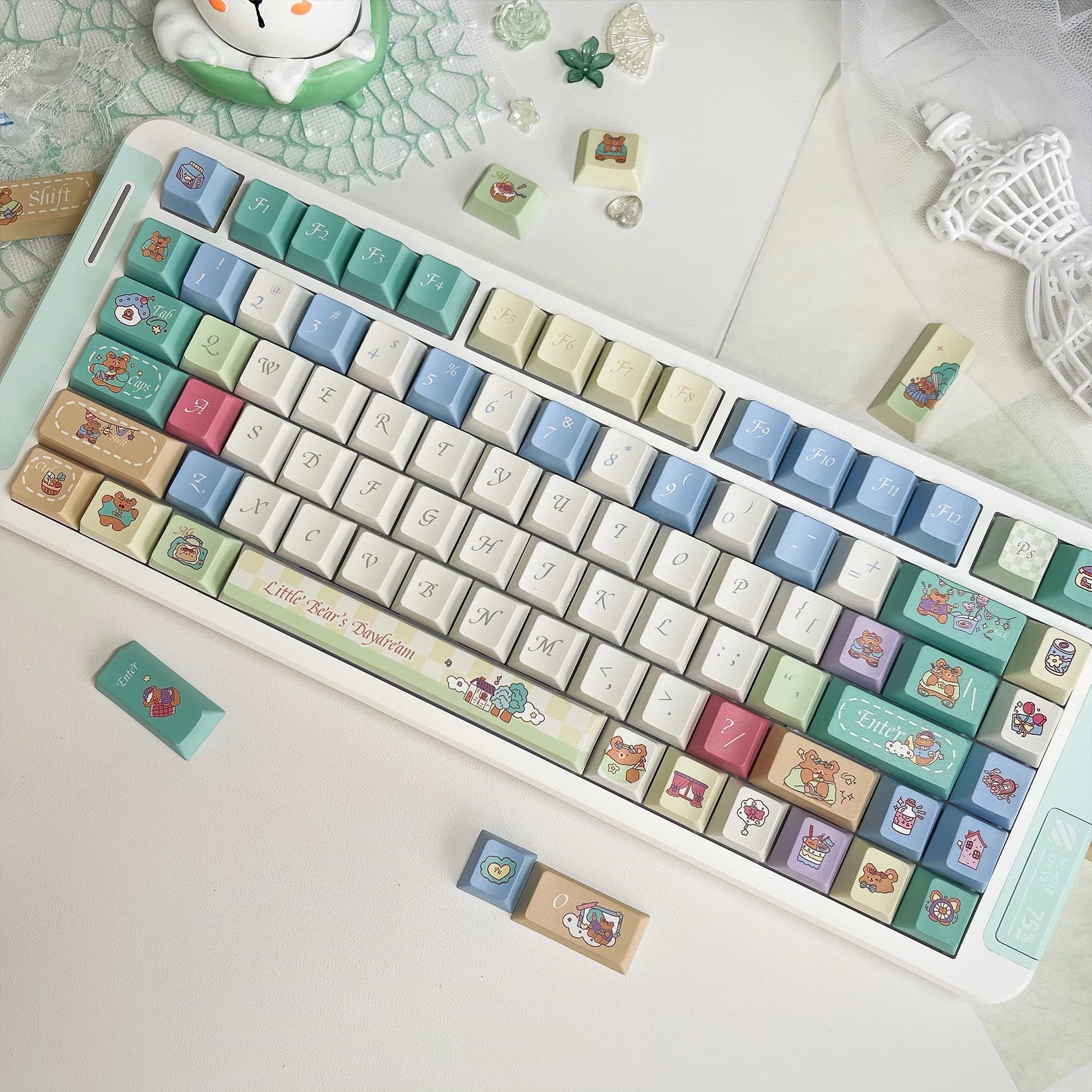 Daydream Cute Keycap Round Ball Cap PBT Tappo trasparente originale adattato al tastiera meccanica