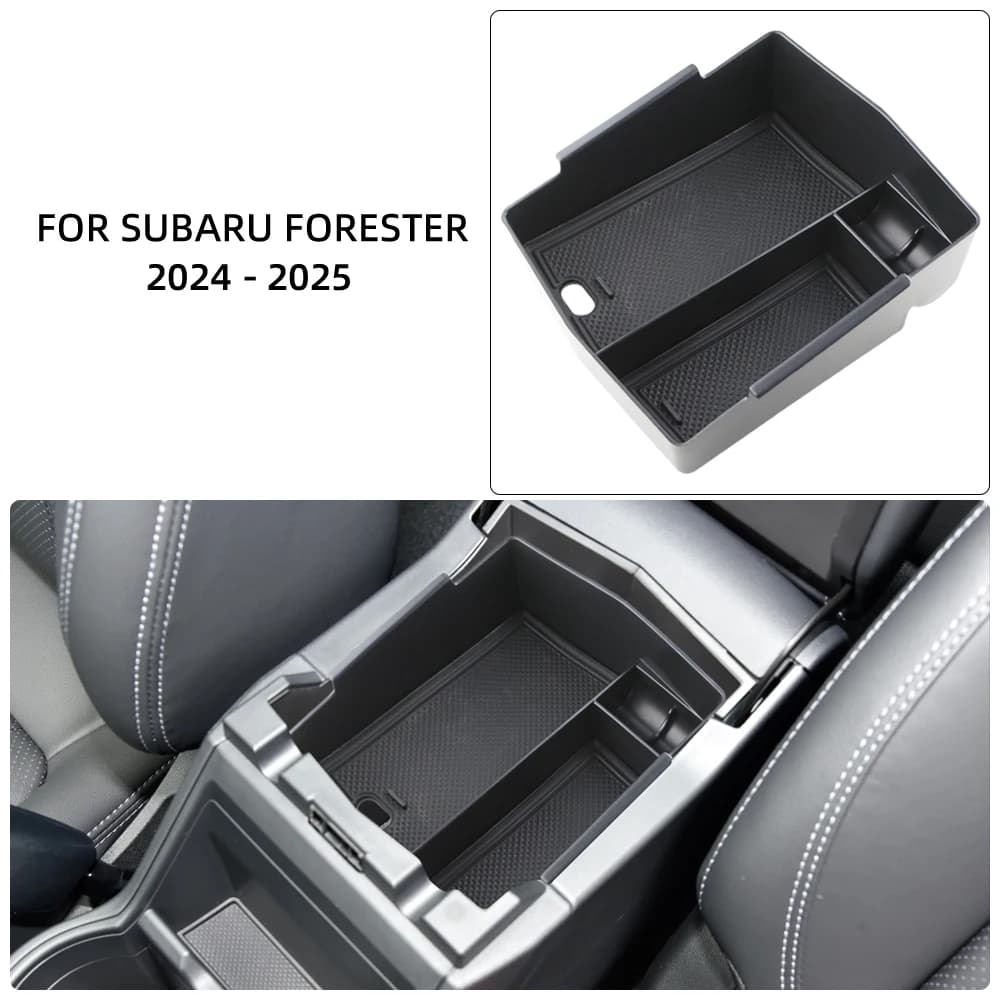 For Subaru Forester 2024 2025 Organizer Arm Box Storage Tray Panel Center Console Support Container Interior Accessories