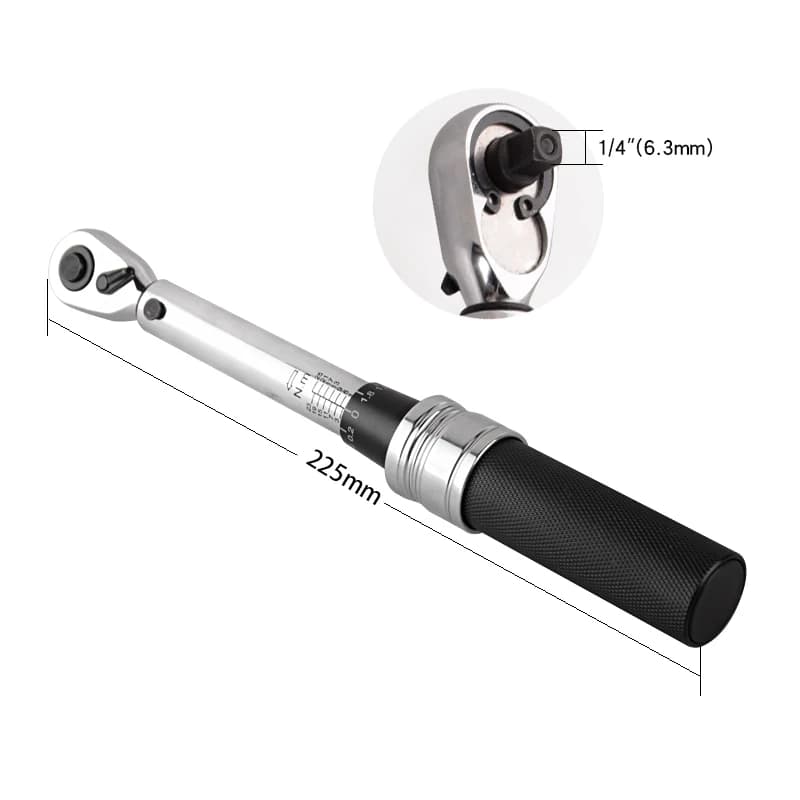1/4 Hand Tools 1-25Nm High Exactness Precision Bike Car Repair Adjustable Socket Ratchet Spanner Wrench Torque Set