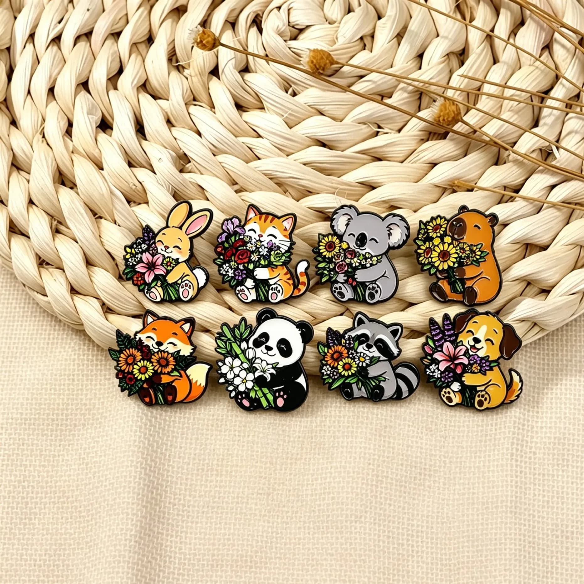 Cute Animal Enamel Pin Cartoon Cat Badge On Backpack Lapel Pins Panda Brooches for Jackets Cosplay Accessories Gift Toys