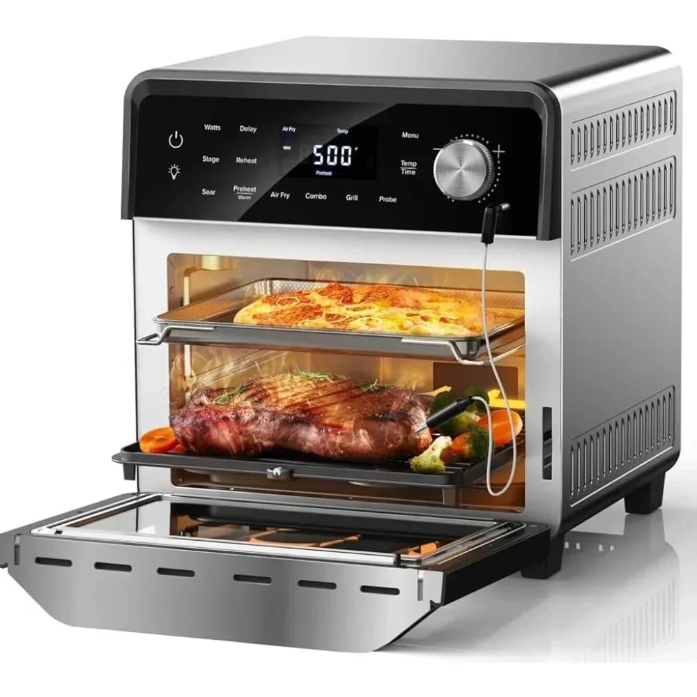 Pro-Smart Grill, plug-in grill, oven and air fryer, 550 ° F Precalare, TRUE Char and Premium Flavor