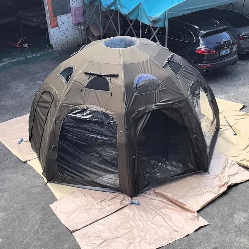 Pompa d'aria per tenda a cupola octuale gonfiabile automatica di grandi dimensioni da 4 m 5 m per tenda gonfiabile da campeggio in famiglia Eventi stagionali Materiale in tela