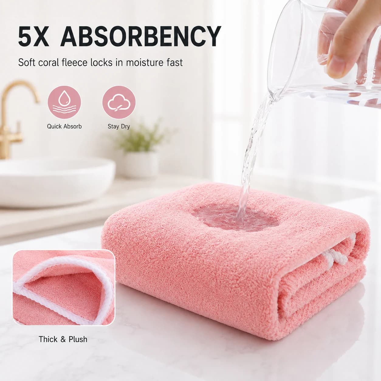 1Pcs Wearable Bath Towel Wrap Thick Coral Fleece Absorbent Bath Robe for Women Bathroom Quick Dry Daily Home Spa Shower Use