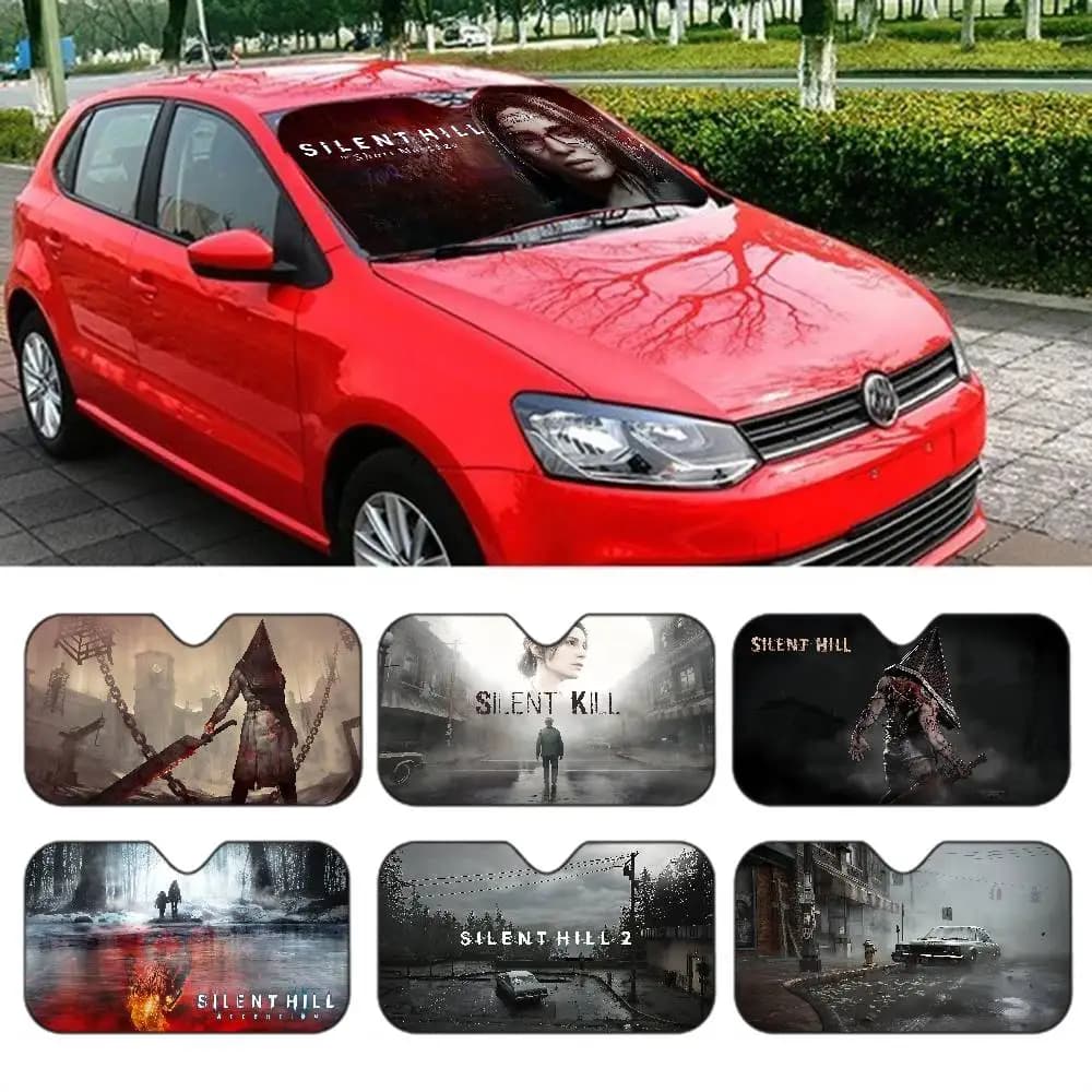 Parasole per Auto Personalizzato con Tema del Gioco Silent Hill, Protezione Solare per Parabrezza Auto