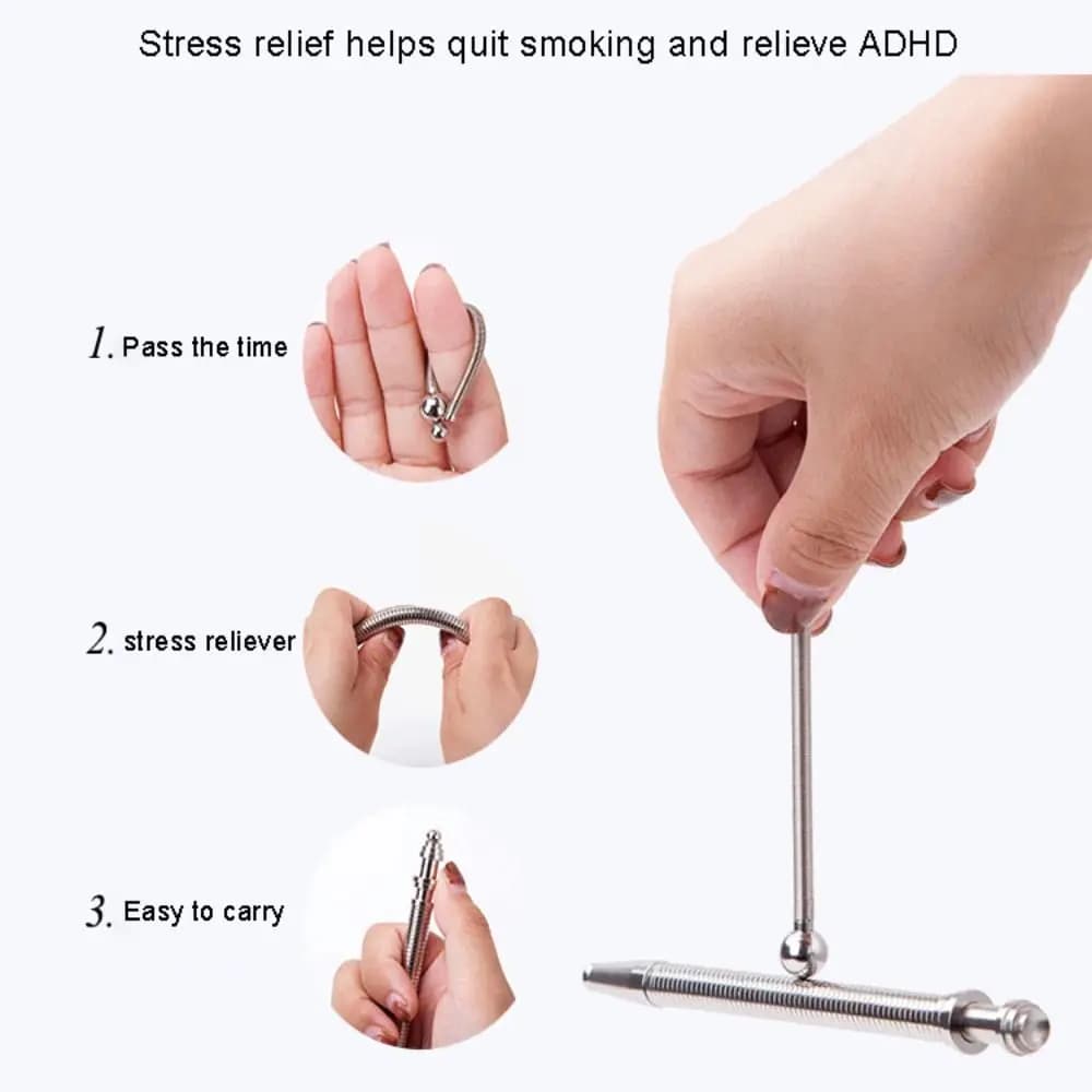 Gift Ballpoint Pen Writing Tools Decompression Gel Pen Decompression Spring Pen Spinner Fidget Pen Think Ink Pen