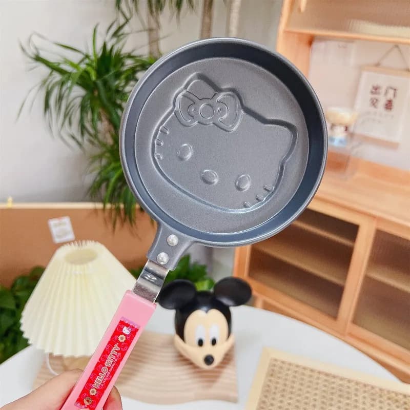 Padella Antiaderente Hello Kitty Sanrio per Muffin, Piastra da Cucina per Campeggio e Colazione, Utensile da Cucina per Uso Quotidiano, Regalo