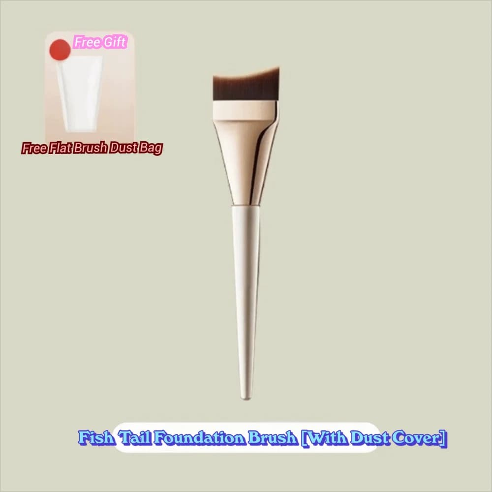 Brush for dense bristles, ultra-thin, delicate on skin, moon tail, soft and smooth, for concealer