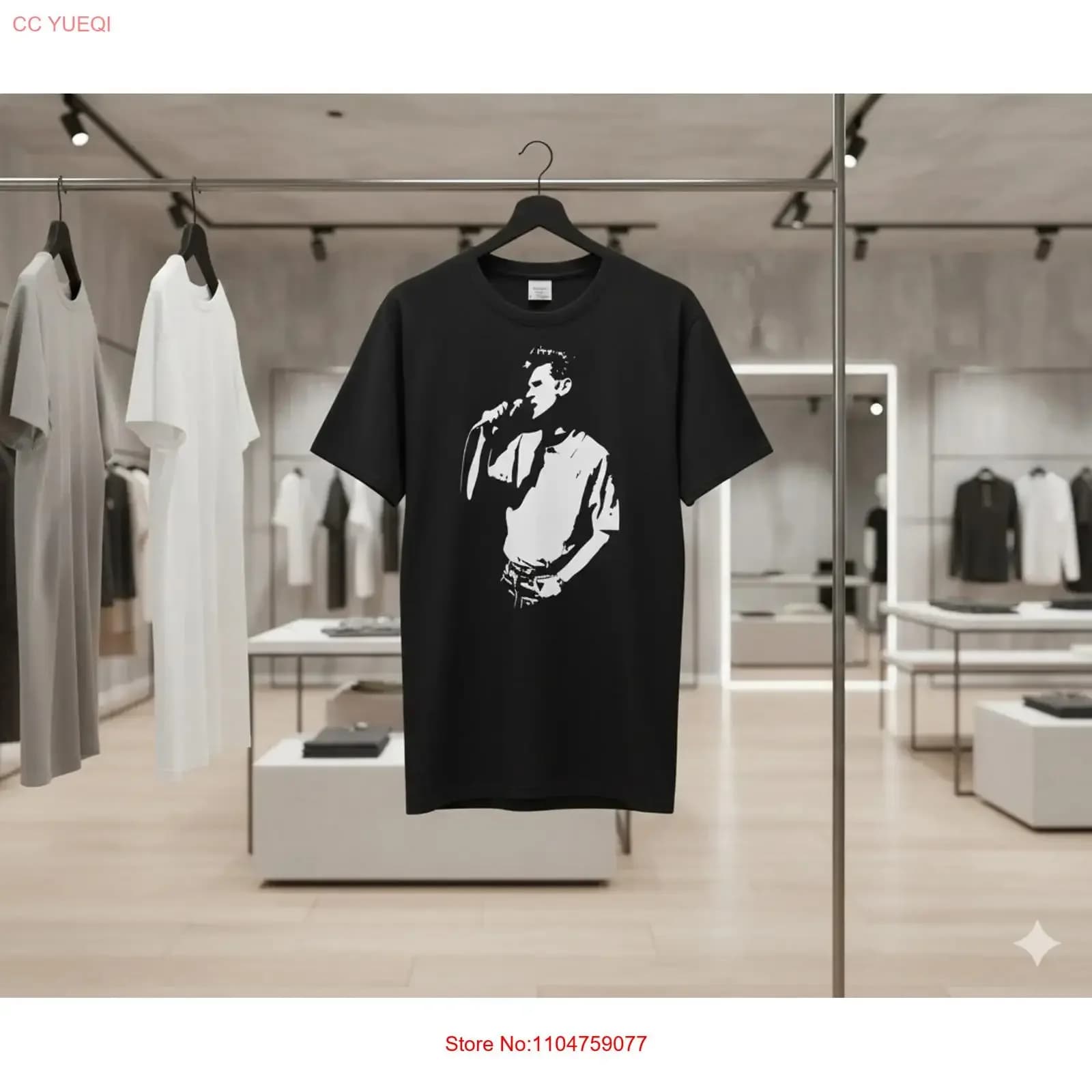 Maglietta Morrissey nera The Smiths Singer T397 vintage lavata per l'uso quotidiano streetwear moda unisex elegante