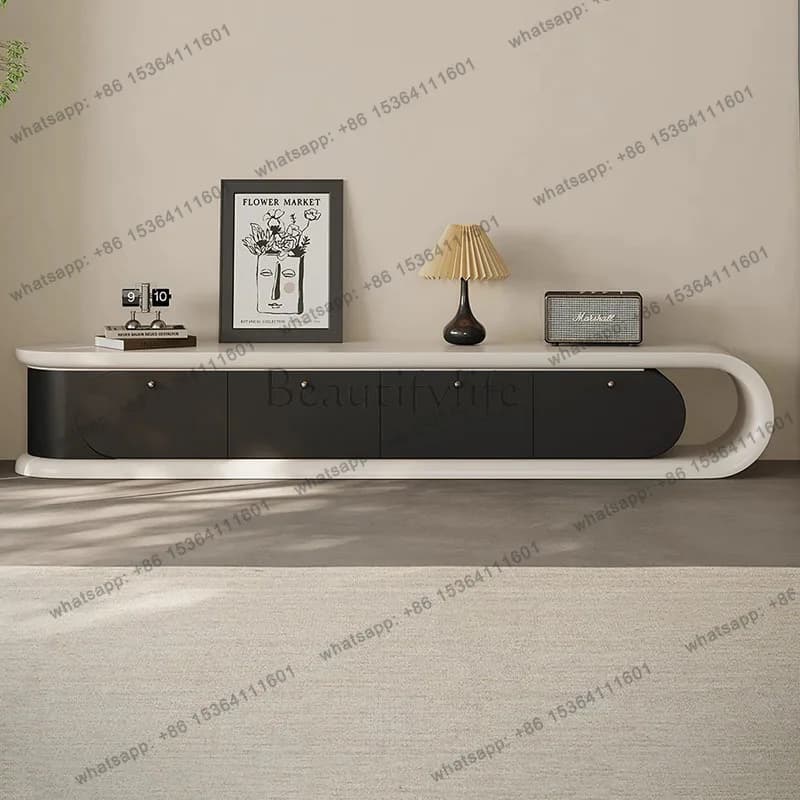 Living room TV with shelves, Film wall display, TV table, Monitor stand, Nordic style, TV stand, Chinese style furniture