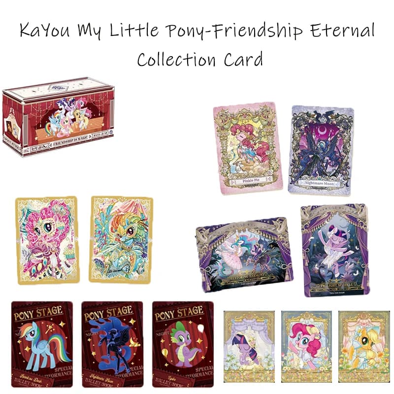 KAYOU Collection Cards My Little Pony - Vol.2 Fanxing Pack Series Holo Rare Collectible Pony Cards Family Fun Game Toy Gift