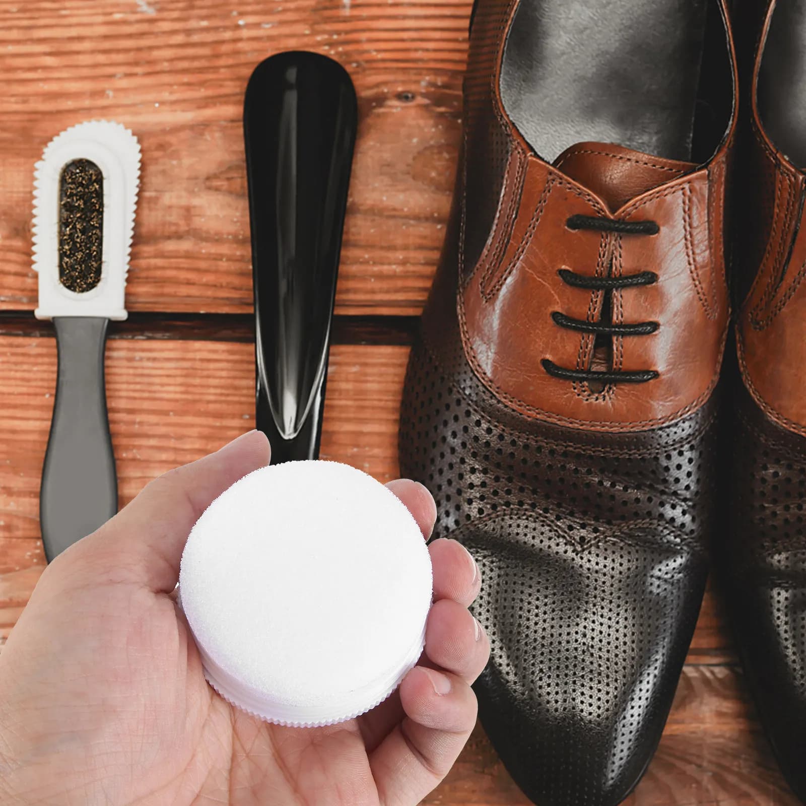 Set di 10 Spugne Morbide per Pulizia Scarpe, Ideali per Lucidatura Senza Graffi, Design Ergonomico, Impugnatura Confortevole