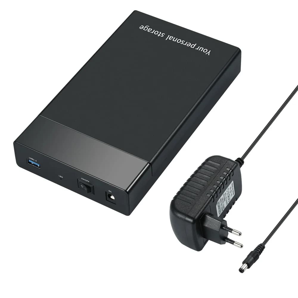 Custodia HDD Custodia da 3,5'' 2,5'' SATA a USB 3.0 Custodia per disco rigido esterno 6Gbps USB3.0 HDD Box Custodia Supporto Spina USA/Regno Unito/UE