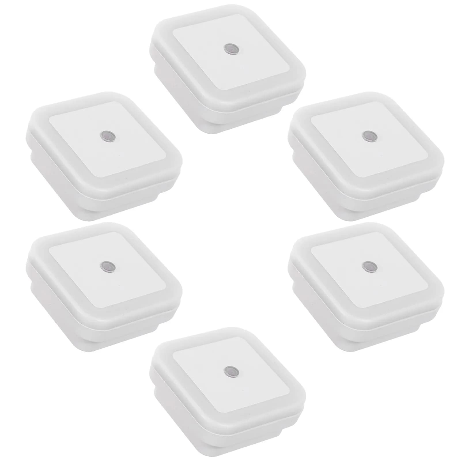 6Pcs Smart Sensor Night Lights Automatic Dimming Soft Glow Plug in LED Nightlight Bedroom Hallway Bathroom Kitchen Wall Plug