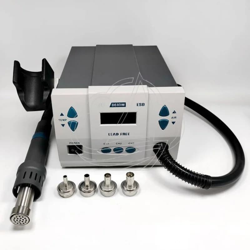 LCD Digital Hot Air Rework Station Auto Sleep Cyclone Heat Gun For PCB Electronic Soldering Repair