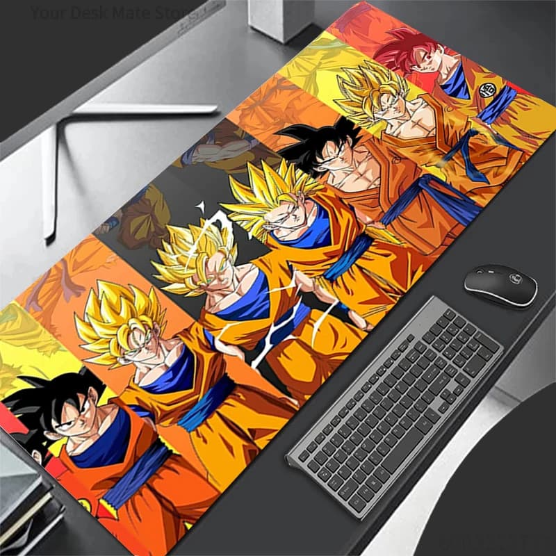 Tappetino per Mouse Grande, Tappeto da Scrivania per Ufficio, Tappetino per Tastiera e Laptop, Accessori da Gaming, Mousepad Dragon Ball Z DBZ