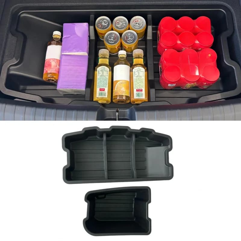 Scatola portaoggetti silenziosa per bagagliaio auto, accessori di modifica, organizer interno auto con riduzione del rumore, design silenzioso per il retro del veicolo
