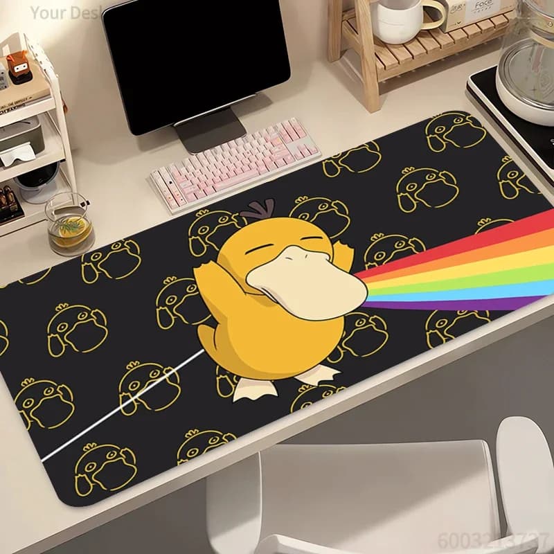 Tappetino per mouse in gomma naturale Pokemon Psyduck Notebook Games MousePad Tappetino per tastiera con stampa HD Tappetino per mouse XXL Tappetino per mouse Tappetino da scrivania per giochi