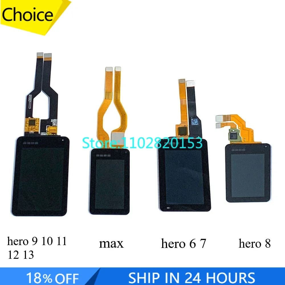 Original 95% New Camera Great Touch Rear LCD Display Screen For Gopro Hero 6/7 8 9 10 11 12 13 Max hero9 hero10 Part